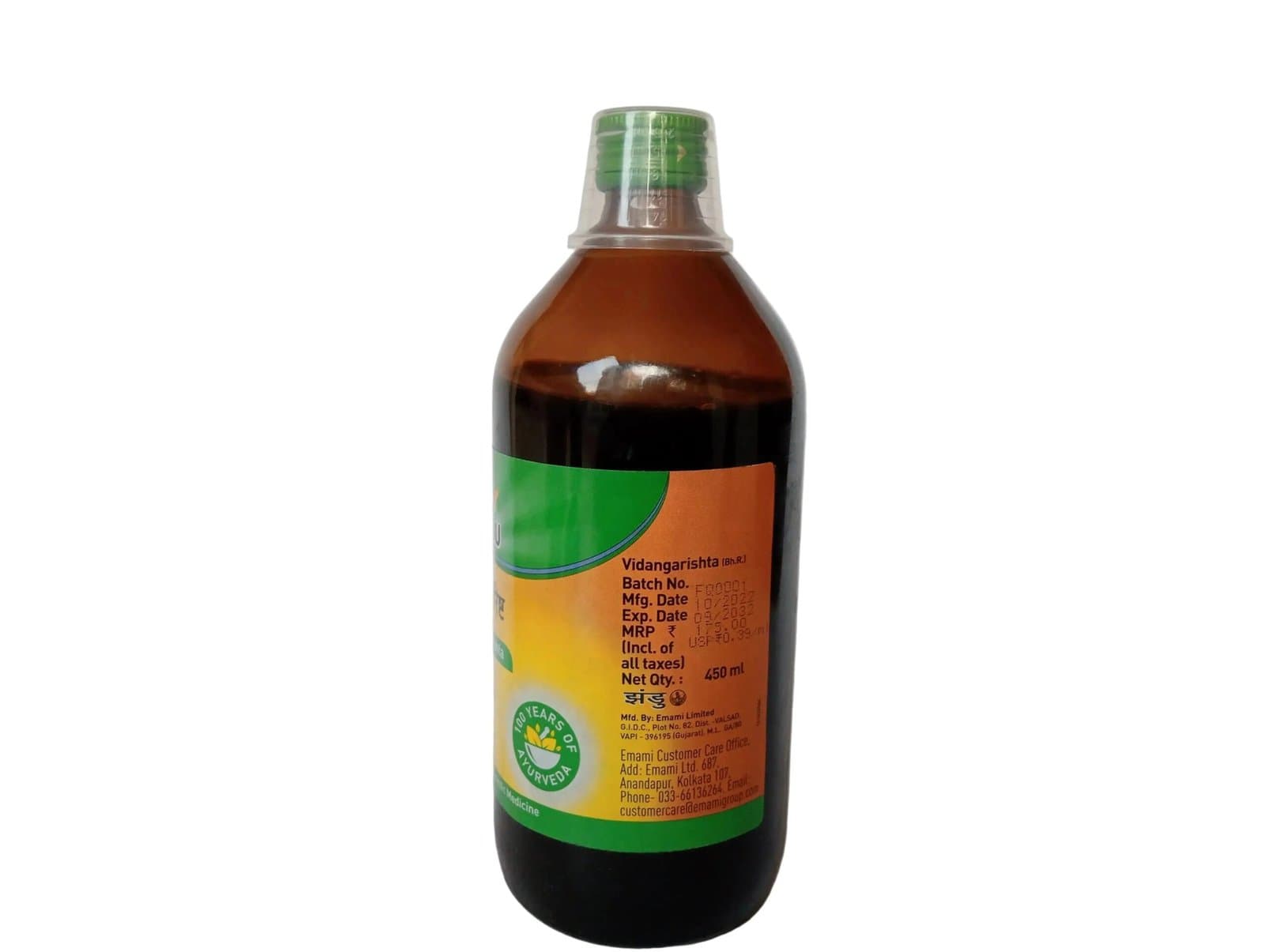 VIDANGARISHTA 450 ML - ZANDU (non - Returnable)